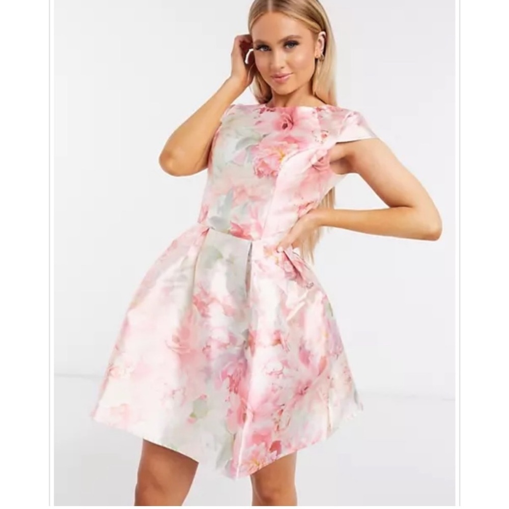 Chi Chi London Floral Pink Dress